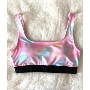 NWT Pink Victoria’s Secret Multicolored Sports Bra